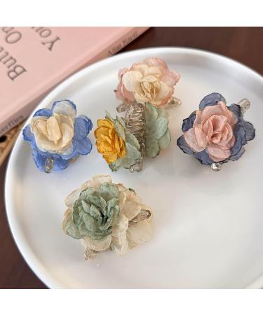 Limtula Camellia Flower Claw Clip Hair Claw for Women Hair Barrettes Jaw Clip Elegant Hairpin Girl Hair Styling Tool Accessories Blue - Buy Online on GoSupps.com