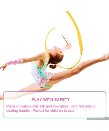 Dance Ribbons Streamers Set - 6pcs Twirling Ribbons for Gymnastics & Rhythmic Dance - Buy Online on GoSupps.com