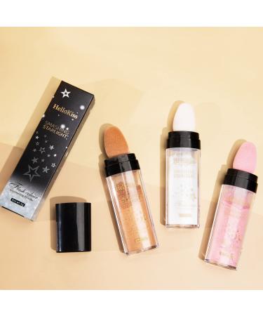 GECOMO Hellokiss Highlighter Stick- Pink Shimming Powder for Eyes, Face & Body - Tiktok Makeup - Buy Online on GoSupps.com