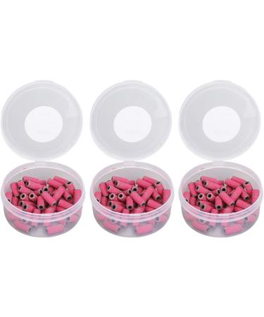 Nail Sanding Bands Dead Skin Removal Multiple Sizes Smoothing Nail Art Sanding Bands with Storage Box for Manicure (Rose Red) - Buy Online on GoSupps.com