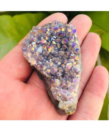 15g-100g Mini Size Natural Aura Crystal Cluster Stone 1pc HOMEZHOU (Color : 1pc 76g-88g)