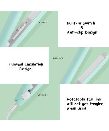 2 in 1 Mini Straightening Iron & Curling Tool - Ceramic Tourmaline Flat Iron for Effortless Hair Styling | Shop Now - Buy Online on GoSupps.com