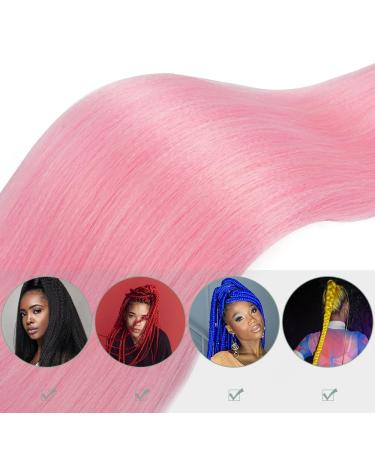 Ancient Lichen 3-Inch Braided Hair Art - 3-Pack Synthetic Hair Extensions for Box Braids (26 inch 613-Pink#) - Premium Quality Hair Braids - Buy Online on GoSupps.com