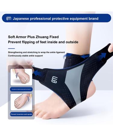 Adjustable Elastic Ankle Brace for Men & Women - Breathable Compression Sleeve for Foot Support - Easy to Wear - Black - Buy Online on GoSupps.com