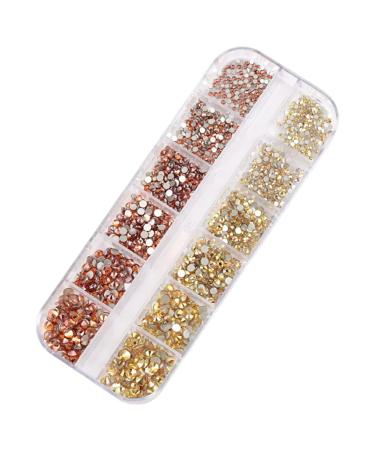 Dajidafu 1 Bag Glass Crystal Eye-catching Flat Bottom Perfect Match Personalized Nail Rhinestones Sweet Gift for Mobile Phone Type 2