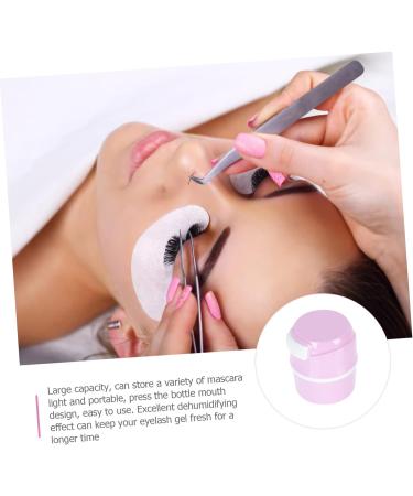 Healeved 1pc Glue Storage Tank Activated Charcoal Eye Lashes Glue Airtight Containers Lash Glue False Makeup Storage Tool Storage Jar Eyelash Abs Environmental Protection Material Pink - Buy Online on GoSupps.com
