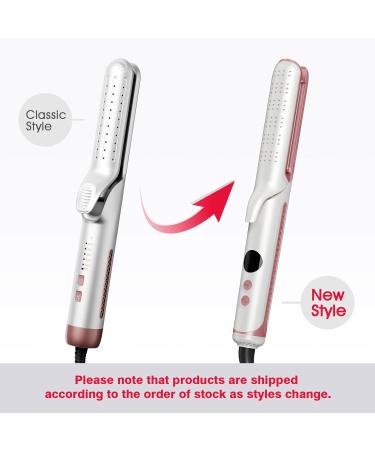Professional 2-in-1 Curling Iron & Hair Straightener - Airflow Styler with 360 Cool Vents 5 Adjustable Temps Dual Voltage 15s Heat-Up for Salon Quality Curls & Waves - Buy Online on GoSupps.com