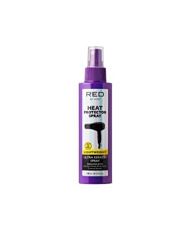 Red by Kiss Heat Protector 4 Fl Oz - Ultra Keratin Spray for Thermal Protection Enriched with Vitamin B5 & Keratin Hydration Strength and Anti Frizz 4 Fl Oz (Pack of 1)