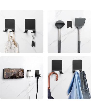 Jeopoom Razor Holder Hooks - 4 Stainless Steel Self-Adhesive Wall Hooks for Bathroom Kitchen & Bedroom - Waterproof & Stylish (Black) - Buy Online on GoSupps.com