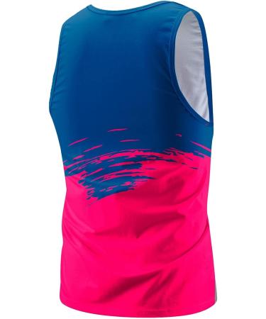 Men's Hawaiian Print Tank Top - XX-Large Blue | Sleeveless Summer Vacation Shirt - Buy Online on GoSupps.com