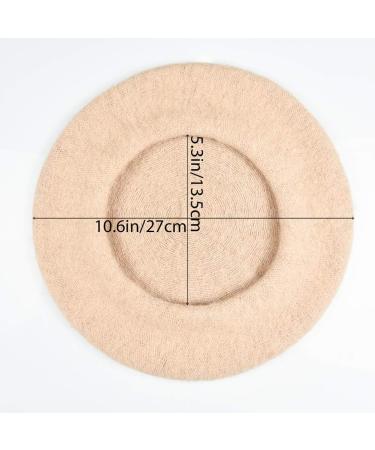 Jolbndcv 6PCS Wool French Beret Hat Set - Fashionable Winter Outdoor Beanie Hats for Women in White, Gray, Black, Red, and Khaki - Buy Online on GoSupps.com