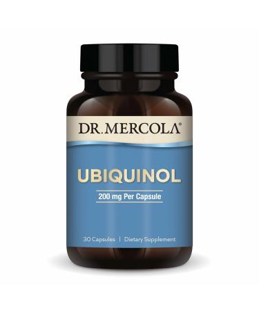 Dr. Mercola Ubiquinol - 200 mg Ubiquinol - Supports Energy Production - Antioxidant Supplement - Non-GMO Gluten-Free & Soy-Free - 30 Capsules (30 Servings)