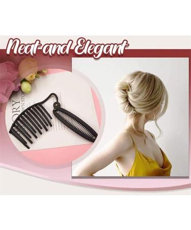 Stylish Braided Hairpin Set - Quick French Twist & Messy Bun Clips (2pcs) - Buy Online on GoSupps.com