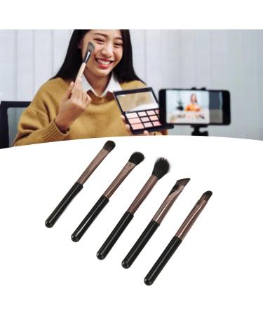 Travel Makeup Brushes Set Cosmetic Brushes Set with Mirror Cap Soft Hair Brush Multifunctional Eyeshadow Brushes (Black) - Buy Online on GoSupps.com