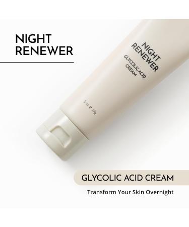 MAELOVE Night Renewer - Glycolic Acid Anti-Aging Night Cream for Sensitive Skin | Exfoliating AHA Cream | Gluten-Free USA Made - 2.0 fl oz - Buy Online on GoSupps.com