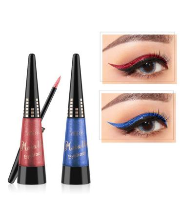 Allbesta Metallic Liquid Eyeliner | Waterproof Shiny Smokey Eyes | Long Lasting Glitter Eyeshadow Makeup - 08# - Buy Online on GoSupps.com