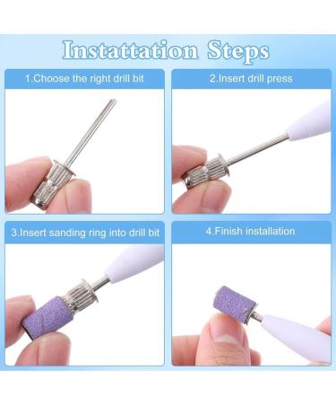 GOSIA 20 Pieces Nail Drill Bit Mandrel Drill Bit for 3/32 Inch Nail Drill Bit Replacement Sanding Band Shaft - Buy Online on GoSupps.com