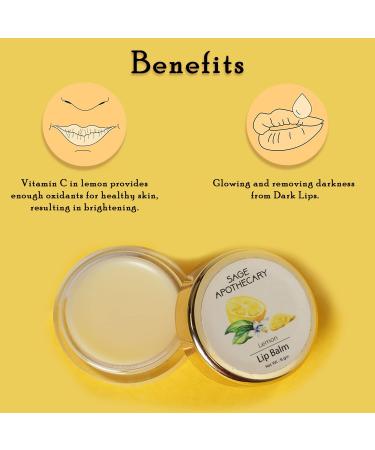 Super Soft Natural Lemon Lip Balm - Nourishing Care for Dark Chapped and Dry Lips | 8gm - Buy Online on GoSupps.com