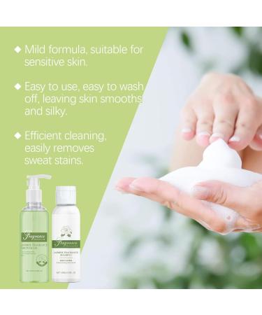 XINRAN Jasmine Shower Gel Shampoo Jasmine Fragrance Shampoo Shower Gel Set Moisturizing Hair and Skin Care Set Soothing Nourishing Shower Gel Shampoo for All Skin and Hair Types 4 Pieces - Buy Online on GoSupps.com