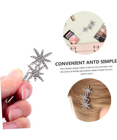 Beaupretty snowflake hairpin christmas hair clips bling side bangs christmas hair accessories Glitter Bobby girls Hair Clips rhinestone hair accessories Fashion Hair Barrettes alloy Miss fine - Buy Online on GoSupps.com