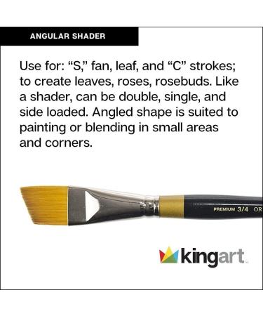 KINGART Original Gold 9400-1/4 Angle Series Artist Brushes - Premium Golden Taklon - Multimedia Brushes - Buy Online on GoSupps.com