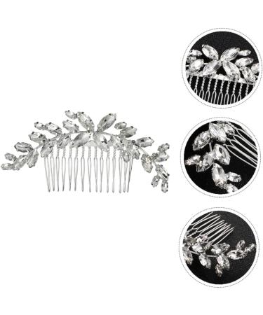 FRCOLOR Bride Hair Comb 1pc Bridal Comb Bridal Rhinestone Headwear Wedding Hair Clip Crystal Hair Side Comb Small Soap Tiara Handmade Headwear Decor Decorate Alloy Bride Manual - Buy Online on GoSupps.com