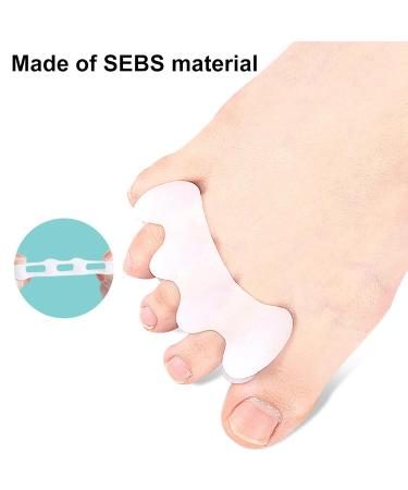 Szutfidy Hallux Valgus Toe Separator - Soft Corrector for Bunion Relief | 1 Pair White 3 Holes | Protective Toe Care Tool - Buy Online on GoSupps.com