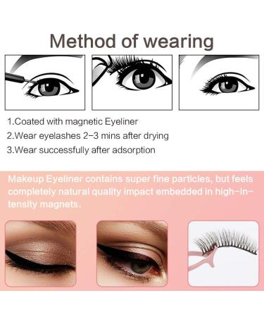 Magnetic Eyelashes with Eyeliner InBrave 6D - Reusable, Natural Look, 5 Pairs, No Glue Needed - Buy Online on GoSupps.com