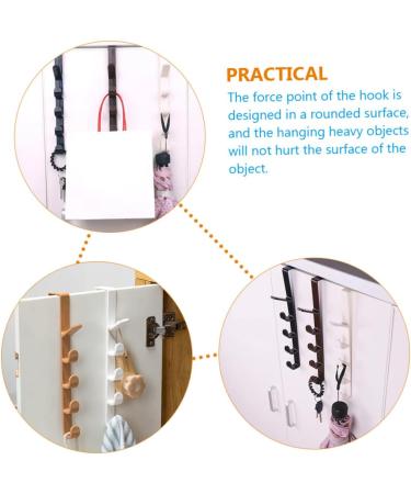 Holibanna 3pcs Hat Hooks Coat Hangers Multi-function Hat Hook Back Door Hook Coat Hook No Nails Door Hanging - Buy Online on GoSupps.com