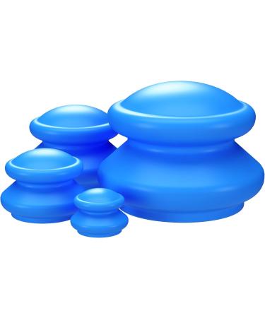 Biowee Silicone Cupping Set - 4 Anti-Cellulite Massage Devices for Professional Cupping Therapy Muscle Relaxation & Anti-Aging | International Shipping Available - Buy Online on GoSupps.com