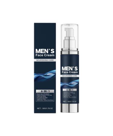 Generisch Men's 6-in-1 Facial Moisturizer - Firming Skin Moisturizer - 50g - Day and Night Face Cream - For Travel and Home - For Him
