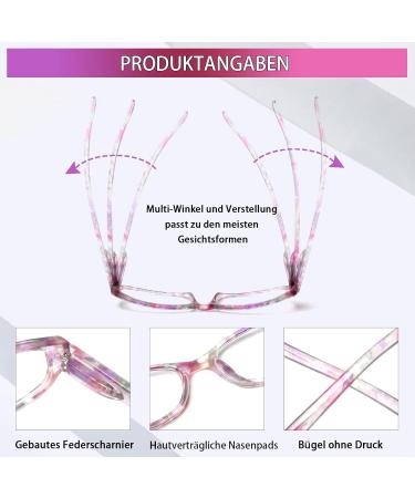 Cojwis 4 Pack Reading Glasses for Women - Stylish Multi-Colored Readers with HD Clear Lens 4.00x Magnification - Buy Online on GoSupps.com