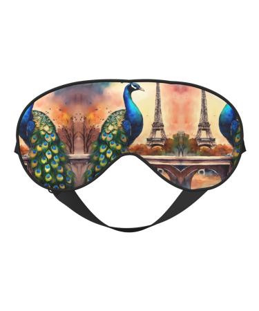 Oil Painting Paris Eiffel Tower Sleep Mask-Adjustable Breathable Fashionable Eye Mask for A Comfortable Sleep Experience