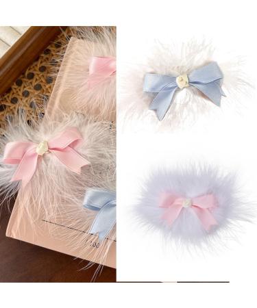 PLCPDM Hair Clip Bangs Clip Sweet Girls Duckbill Clip Headdress Hair Accessories Bow Hairpin Blue - Buy Online on GoSupps.com
