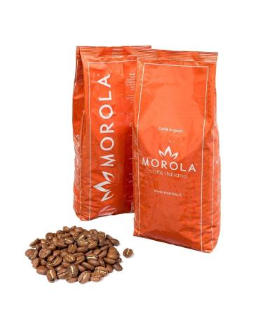 Morola Caff Italiano - Coffee beans - Morola Arancio Gold - 1000g bag - Pack of 1kg coffee beans - Made in Italy