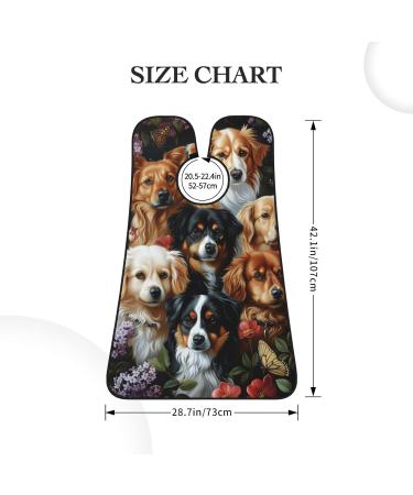 Buy Lovely Dog Print Beard Bib Apron - Non-Stick Hair Catcher for Men | Perfect Shaving Gift - One Size Black - Buy Online on GoSupps.com