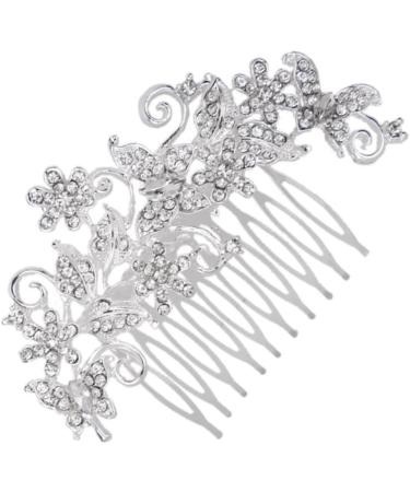 DOITOOL Vintage Alloy Hair Comb Pearl Hair Comb Wedding Rhinestone Pearls Hair Comb Wedding Tiara Hair Comb Clip Silver Headpiece Pearl Tiara Rhinestone Comb Bride Hair Accessories Crystal - Buy Online on GoSupps.com