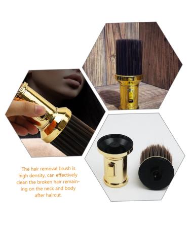 Minkissy Retractable Hairdressing Brush & Shaving Brush - Dual Use Body & Face Powder Brush for Men - Golden 13.5x6 cm - Buy Online on GoSupps.com