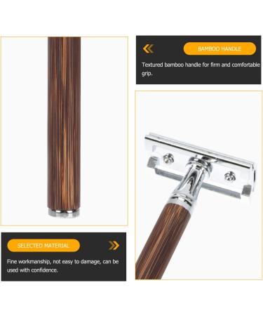 Buy Lurrose Double-Sided Safety Razor Set - Eco-Friendly Bamboo Handle for Men & Women | Foldable & Stylish Shaving Solution - Buy Online on GoSupps.com