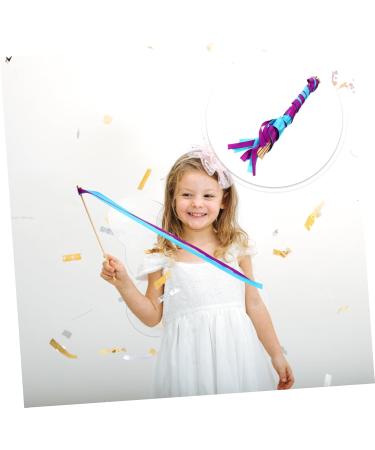 10pcs Cheering Ribbon Wand Party Streamers | Fairy Dance Ribbons for Weddings & Events - Blue 30.5x62cm - Buy Online on GoSupps.com
