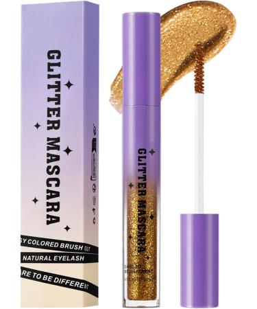  XUQEAYWD Glitter Mascara | Sparkling Party Mascara Waterproof Lengthening Curling Smudge-Proof for Women Weddings Dates Travel Evenings Parties - Buy Online on GoSupps.com