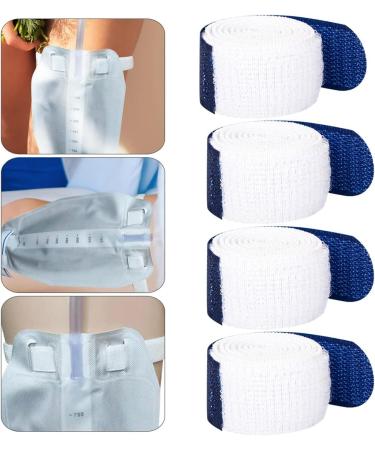 4 Pcs Catheter Leg Bag Straps Urine Drainage Bag Strap Washable and Reusable Leg Urinary Bag Fixation Tapes Anti Slip with Soft Elastic Fabric and Velcro Strap for Incontinence Urine Bag Men Women - Buy Online on GoSupps.com