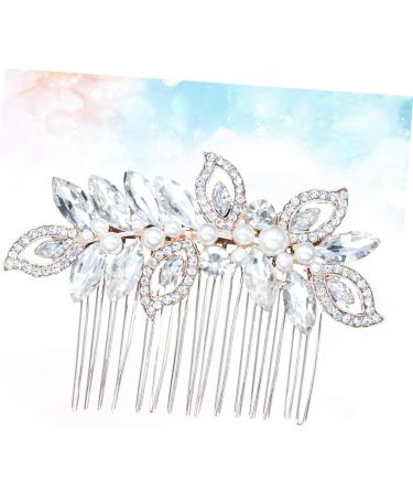DOITOOL Wedding Hair Accessory Pearl Hair Clip Rhinestone Hair Comb Bridal Headpieces for Wedding Bridal Hair Comb Womens Barrettes for Hair Goody Hair Tiara Bride Jewelry Glass - Buy Online on GoSupps.com