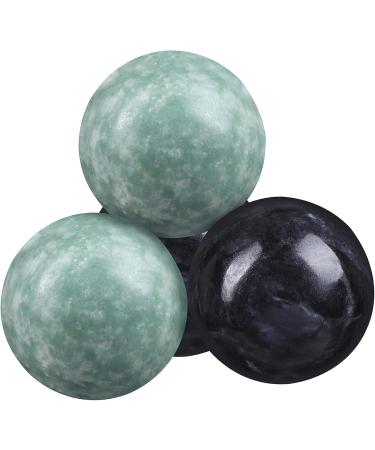Fomiyes 8-Sentence Ball Exercise - Solid Black Baoding Health Massage Device | Hand Massage Gemstones & Fitness Balls for Relaxation - Buy Online on GoSupps.com