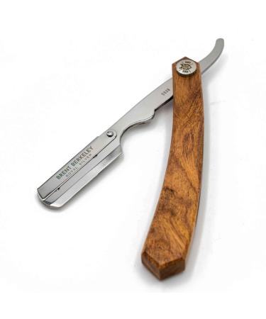 Brent Berkeley men's razor Royal Silver - Classic open razor - stainless steel - durable razor blade - beard razor - reduces skin irritation - silver - Buy Online on GoSupps.com