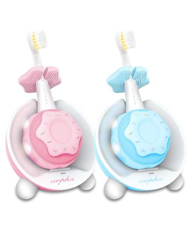 Musical Electric Toothbrushes for Kids Children 4 Modes 2 Min Timer Smart Music Play Song Toothbrush for Girls Age 1+ Platinum Silicone Sheet(Pink)
