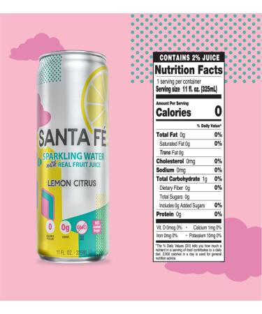 AriZona Santa Fe Sparkling Water Variety Pack - 11oz Cans 4 Flavors No Added Sugar 12 Pack - Refreshing Real Fruit Juice Beverages - Buy Online on GoSupps.com