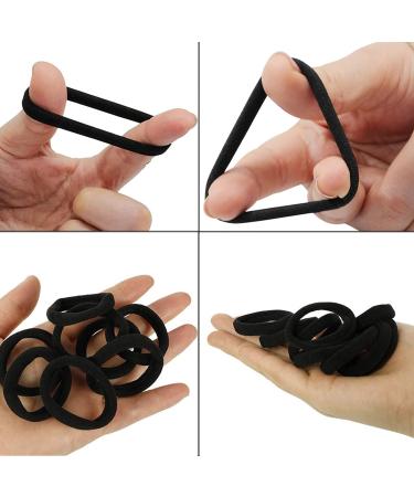 ILamourCar 50 Seamless Cotton Hair Elastics for Girls, Babies, and Women - Black - Buy Online on GoSupps.com