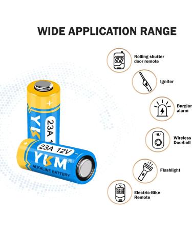 YKM 20 Pack 12V Alkaline 23A Battery - MN21/23 23AE L1028F A23G - Perfect for Ceiling Fan Remotes & Garage Door Openers - International Shipping Available - Buy Online on GoSupps.com