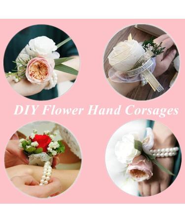 Maidston 14 Pieces Corsage Wristlet Band and Boutonniere Set Stronger Magnetism Wedding Corsages Elastic Pearl Lace Bracelets DIY Wrist Bracelet Boutineers for Prom Beach Party Bride - Buy Online on GoSupps.com
